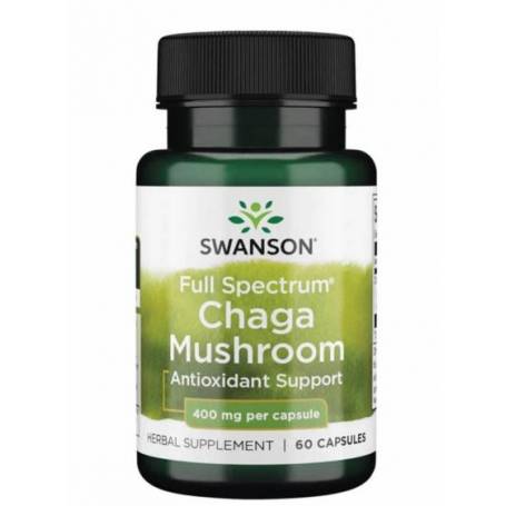 Full Spectrum Chaga Mushroom 400 mg, 60 Capsules - Swanson