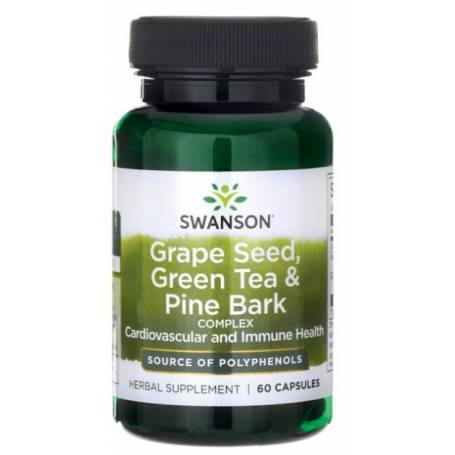 Grape Seed, Green Tea & Pine Bark Complex 60 Capsule - Swanson