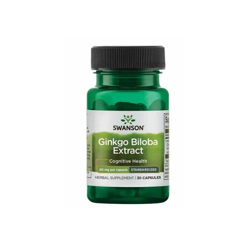 Ginkgo Biloba Extract 60 mg, 30 capsule - Swanson