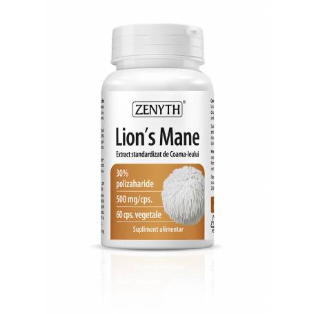 Lion`s Mane, Extract de Coama Leului, 500 mg, 60 capsule, Zenyth