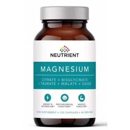 Magnesium Taurate + Bisglycinate + Citrate + Malate (120 capsule), Neutrient