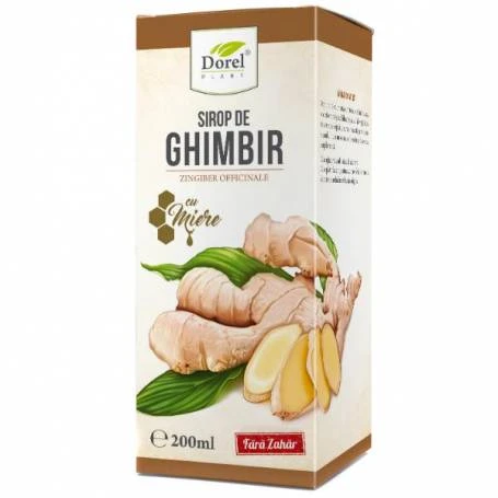 Sirop de ghimbir si miere, 200 ml, Dorel Plant