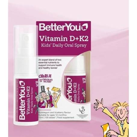 Vitamina D+K2 Oral Spray Pentru Copii 15 ml - BetterYou