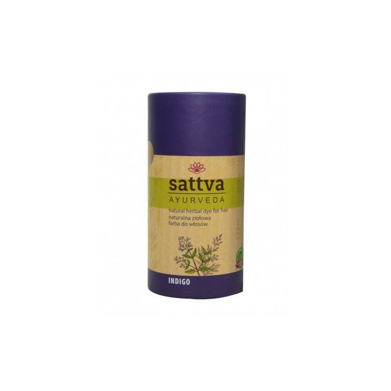 Vopsea de par, Henna Indigo, 150 g, Sattva Ayurveda