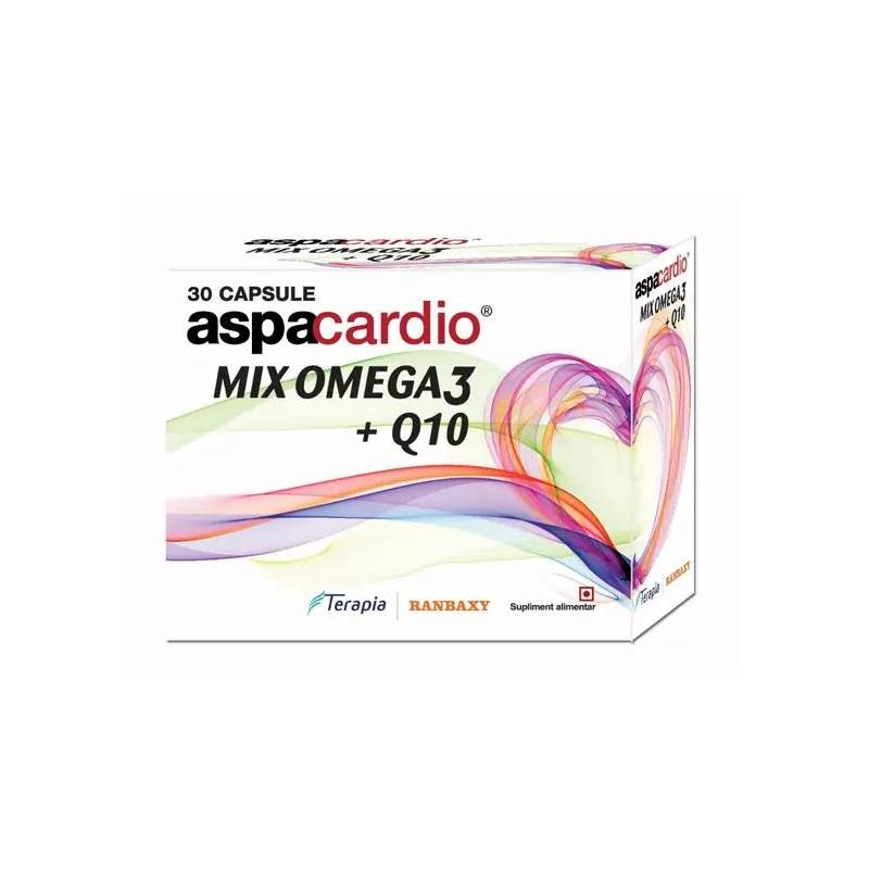 Aspacardio Mix Omega 3 si Q10, 30 capsule - Terapia