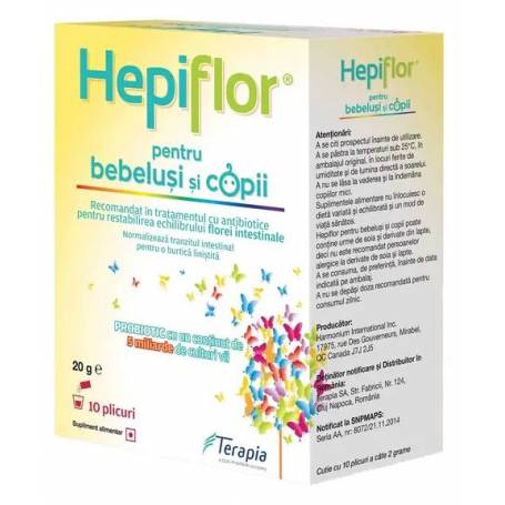 Hepiflor pentru bebelusi si copii 10 plicuri - Terapia