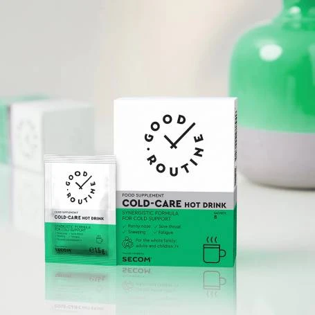 Cold-Care Hot Drink - raceala si gripa, 8 plicuri, Good Routine by Secom