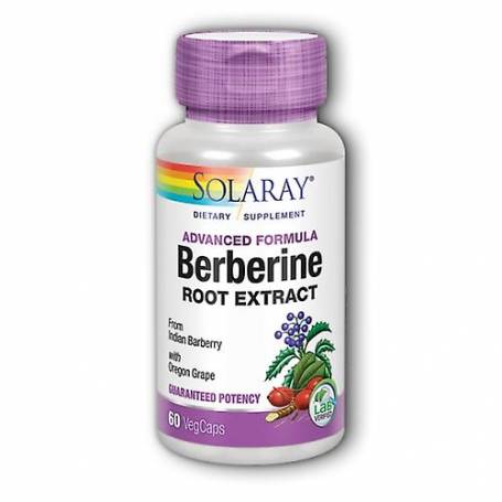 Berberine, 500 mg, 60 capsule vegetale, Solaray, Secom