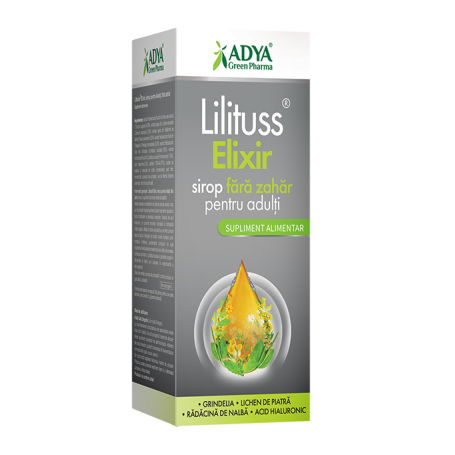 Lilituss Elixir sirop pentru adulti, fara zahar, 180 ml, Adya Green Pharma