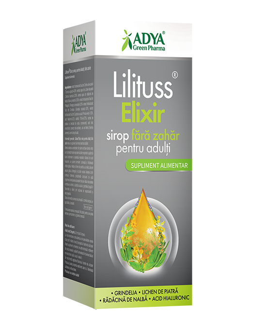 Lilituss Elixir Sirop Pentru Adulti, Fara Zahar, 180 Ml, Adya Green Pharma