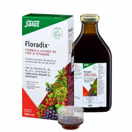 Floradix Elixir bio cu fier, 500 ml. SALUS HAUS