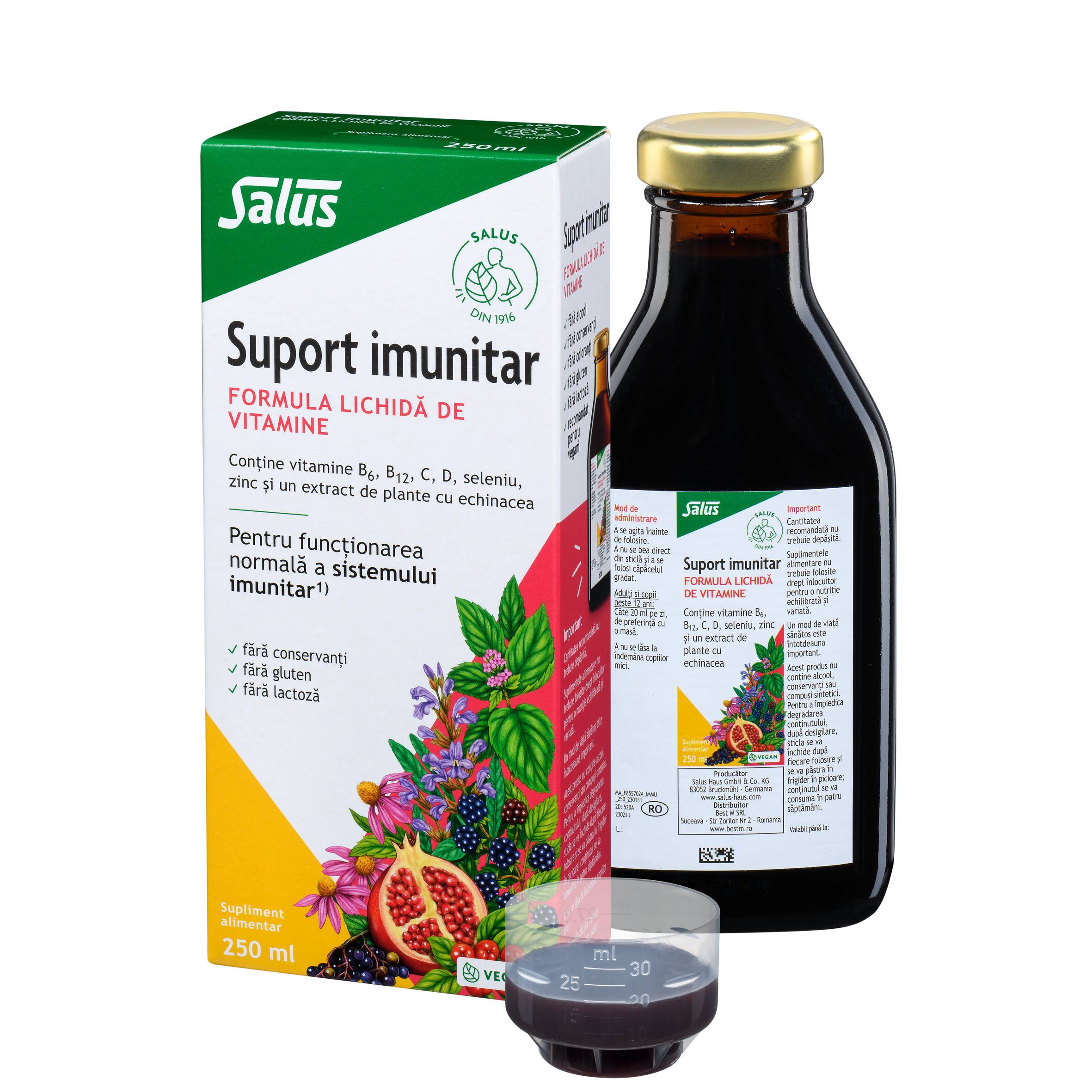 Floradix - Suport Imunitar, Formula Lichida De Vitamine, 250 Ml, Salus Haus