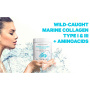 Code Age Wild-caught Marine Hydrolyzed Collagen Type I & III, Colagen Marin din Pesti Salbatici, 450 g, GNC