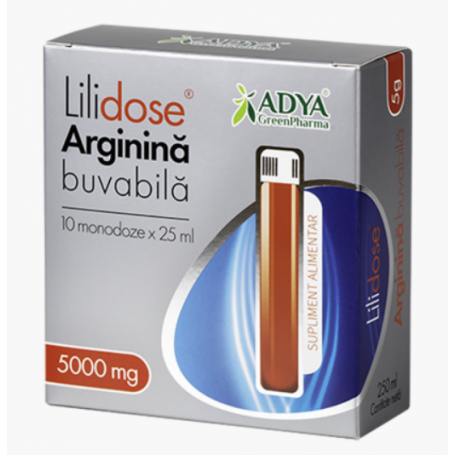 LILIDOSE ARGININA BUVABILA 5000MG, 10 Monodoze - ADYA GREEN PHARMA