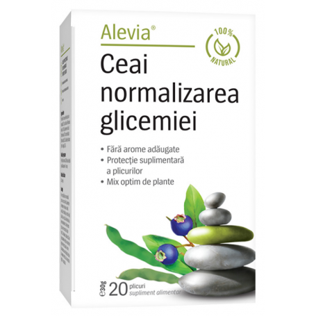 Ceai Normalizarea Glicemiei 20 plicuri - ALEVIA