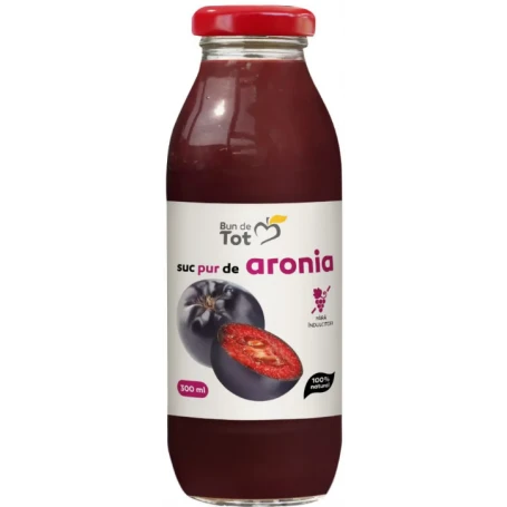 SUC PUR DE ARONIA FARA Zahar Adaugat 300ML - DACIA PLANT