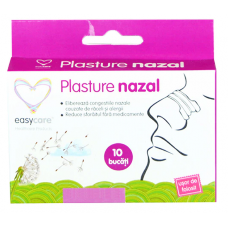 PLASTURE NAZAL PT USURAREA RESPIRATIEI 10 BUCATI - EASY CARE