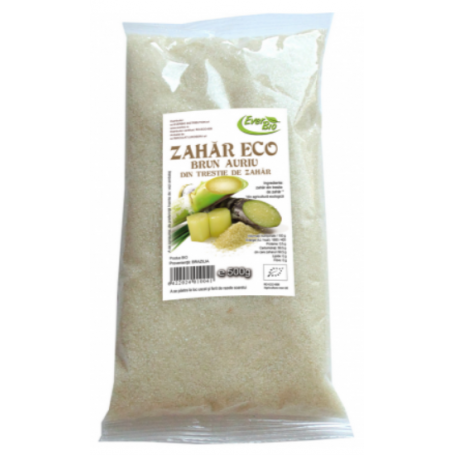 Zahar Brun Auriu Trestie Zahar Eco-Bio 500g - EVERBIO