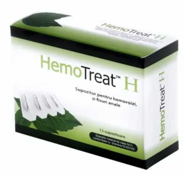 Supozitoare Pentru Hemoroizi Hemotreat H, 12 Bucati - Globaltreat