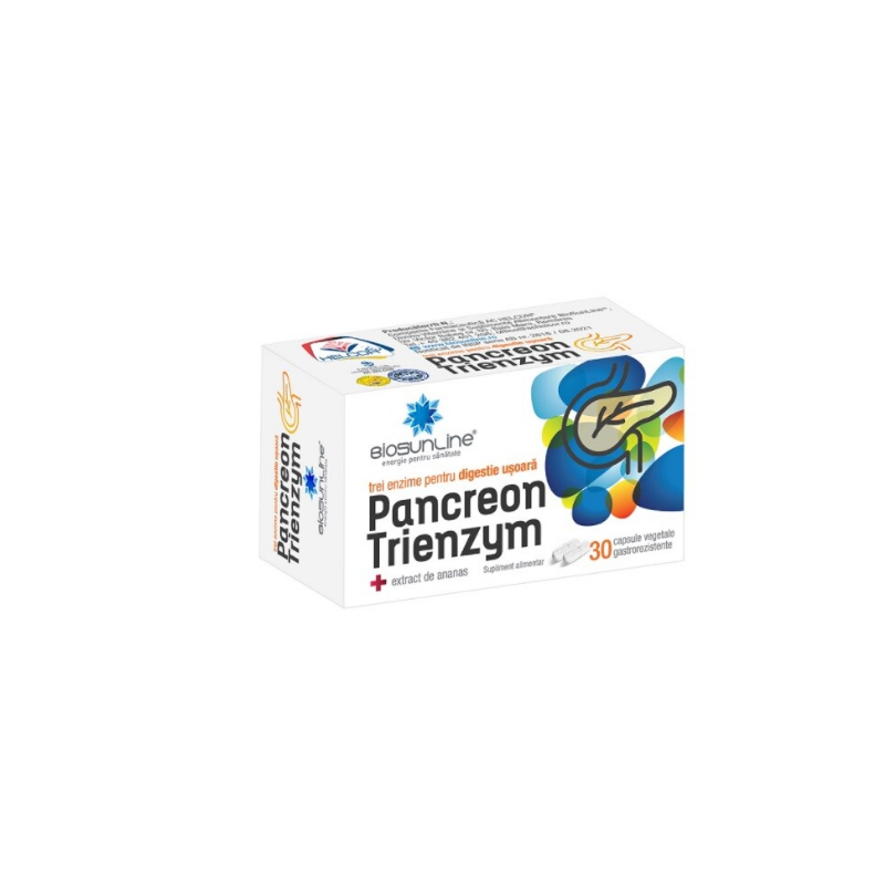 PANCREON TRIENZYM 30 Capsule - HELCOR