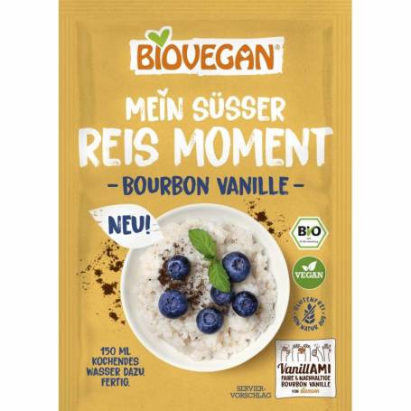 Orez desert cu vanilie bourbon, fara gluten,eco-bio, 56 g, Biovegan