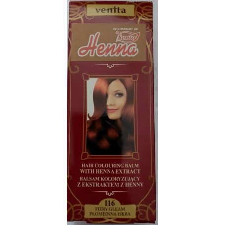 HENNA BALSAM COLORARE NR 116 ROSU INTENS 75ML - HENNA SONIA
