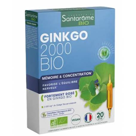 Ginkgo Biloba Bio 20fiole - Santarome