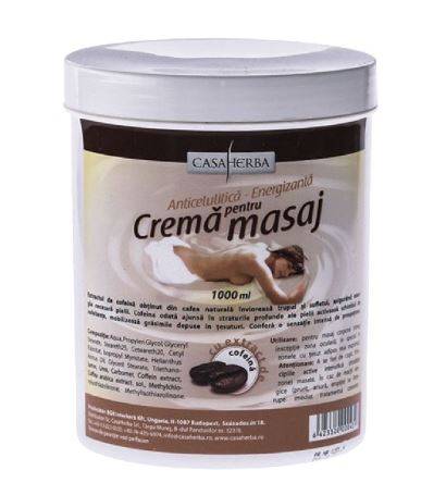 Crema Pentru Masaj Anticelulitic Cu Extract De Cofeina 1000ml - Interherb