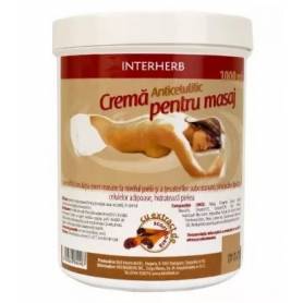 Crema Pentru Masaj Anticelulitic cu Scortisoara 1000ml - INTERHERB