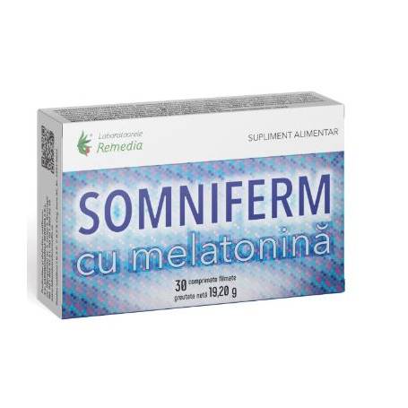 Somniferm cu melatonina 30 comprimate - REMEDIA