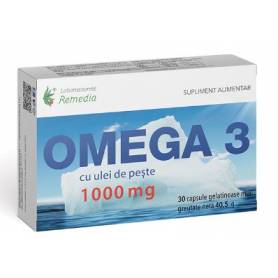 Omega 3 ulei De Peste 1000mg 30cps - REMEDIA