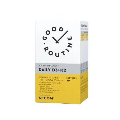 DAILY D3 + K2, 30 Capsule Moi - SECOM