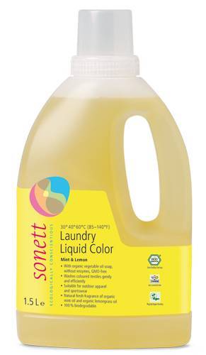 Detergent ecologic lichid pt. rufe colorate 1.5l - sonett