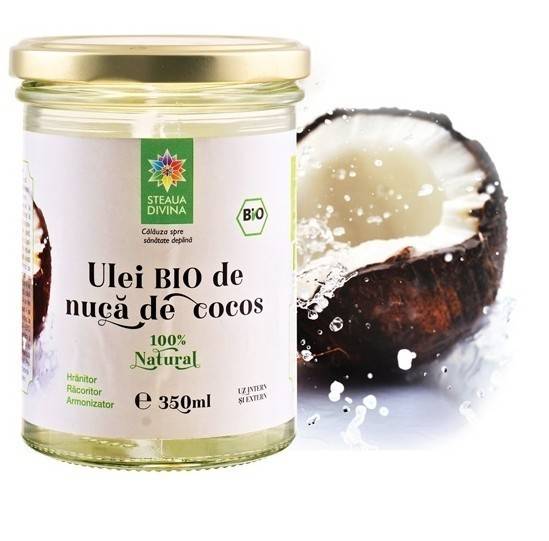 Ulei de cocos extra virgin 350ml - eco-bio - steaua divina