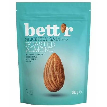 Migdale prajite si sarate, eco-bio, 200 g, Bettr