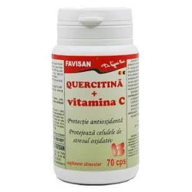 Quercitina + Vitamina C, 70 capsule, Favisan