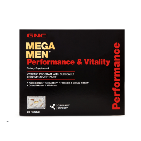 Mega Men Performance, Vitality Vitapak, Complex Multivitamine Pentru Barbati, Performanta Si Vitalitate, 30 Pachetele, Gnc