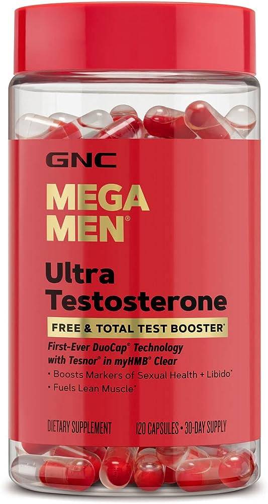 Mega Men Ultra Testosterone, Formula Avansata Pentru Cresterea Testosteronului Liber Si Total, 120 Capsule, Gnc
