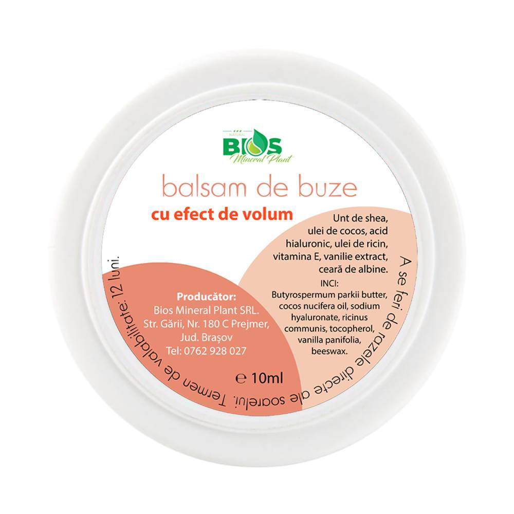 Balsam De Buze Cu Efect De Volum 10ml - Bios Mineral Plant