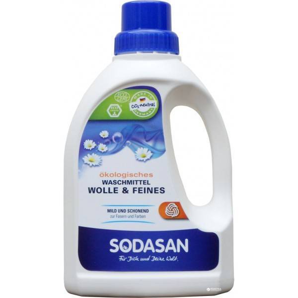 Detergent bio lichid pentru rufe delicate, lana si matase 750 ml - sodasan