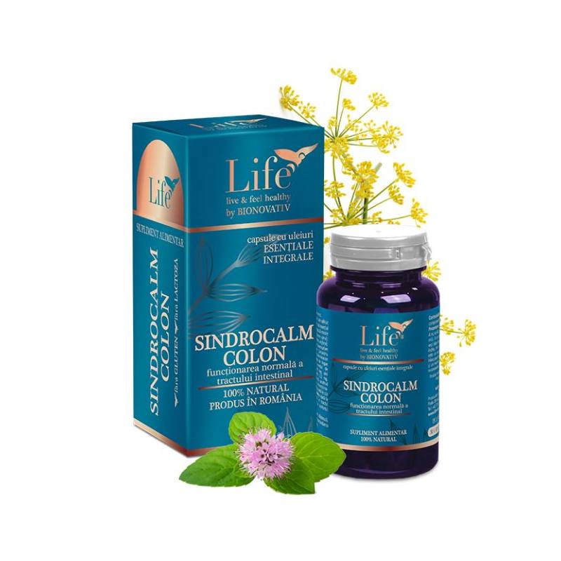 SINDROCALM COLON cu uleiuri esentiale 30 capsule - Bionovativ