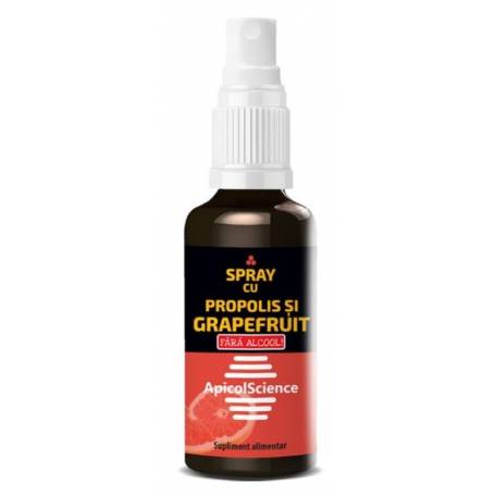 Spray PROPOLIS si GRAPEFRUIT Fara Alcool 50ml - DVR Pharm