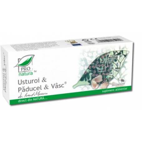 Usturoi + paducel + vasc  30cps - Pro Natura