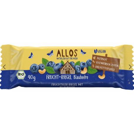 Baton de fructe cu afine Eco-Bio 40g - Allos