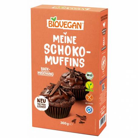 Mix pentru muffins cu ciocolata, eco-bio, fara gluten, Biovegan