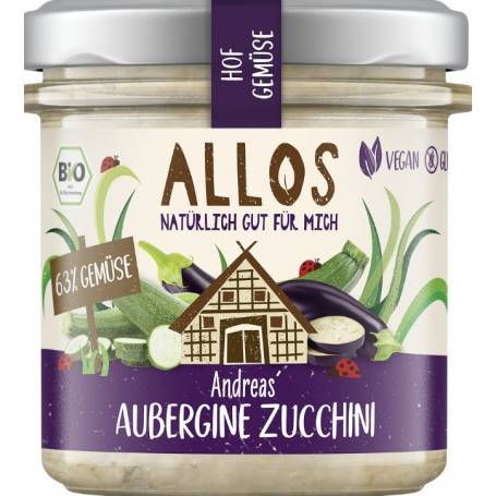 Crema tartinabila cu vinete si zucchini Fara Gluten Eco-Bio 135g - Allos