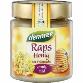 Miere cremoasa de rapita, eco-bio, 500 g, Dennree