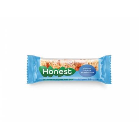 Honest baton cu migdale, cocos si ciocolata, fara zahar, 35 g, SLY NUTRITIA