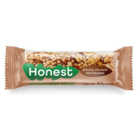 HONEST BATON cu MIGDALE, CHIA SI CIOCOLATA AMARA Fara Zahar 35g - SLY NUTRITIA