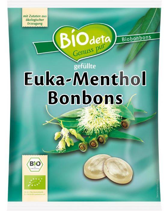 Bomboane cu eucalipt si mentol Eco-Bio 75g - BIOdeta